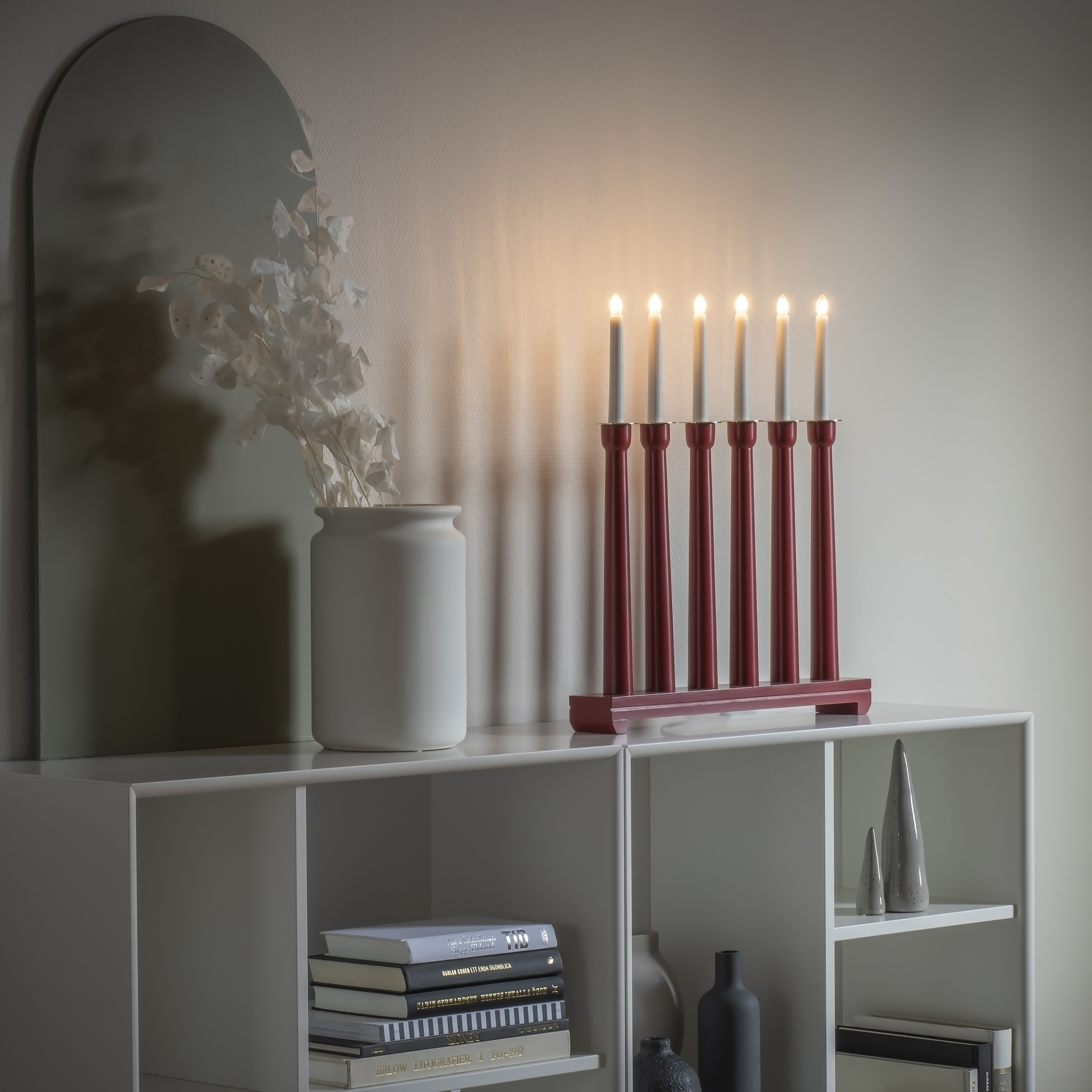 Adventsljusstake Gnosjö Konstsmide 6L Trä