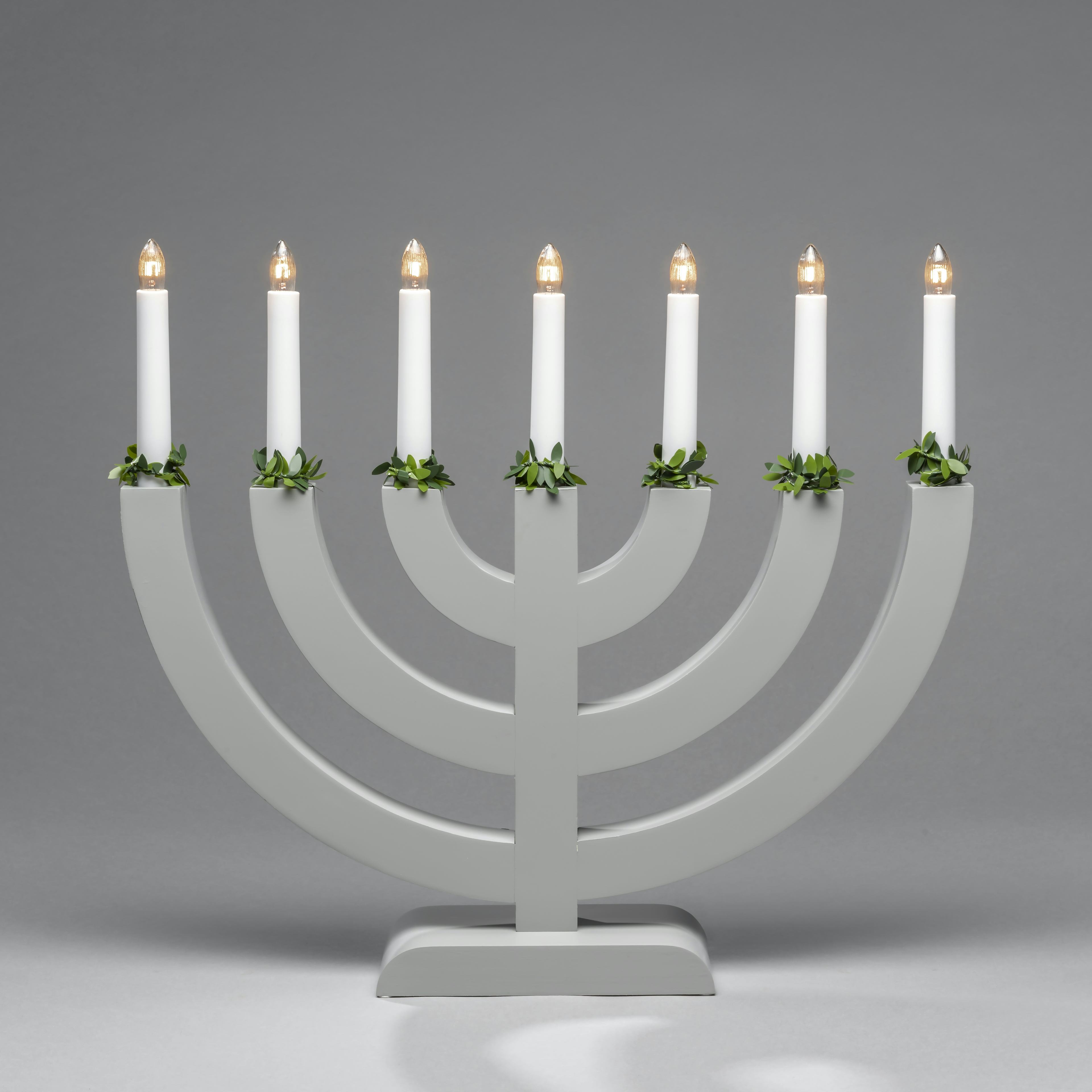 Adventsljusstake Gnosjö Konstsmide 7L Båge med Grönt