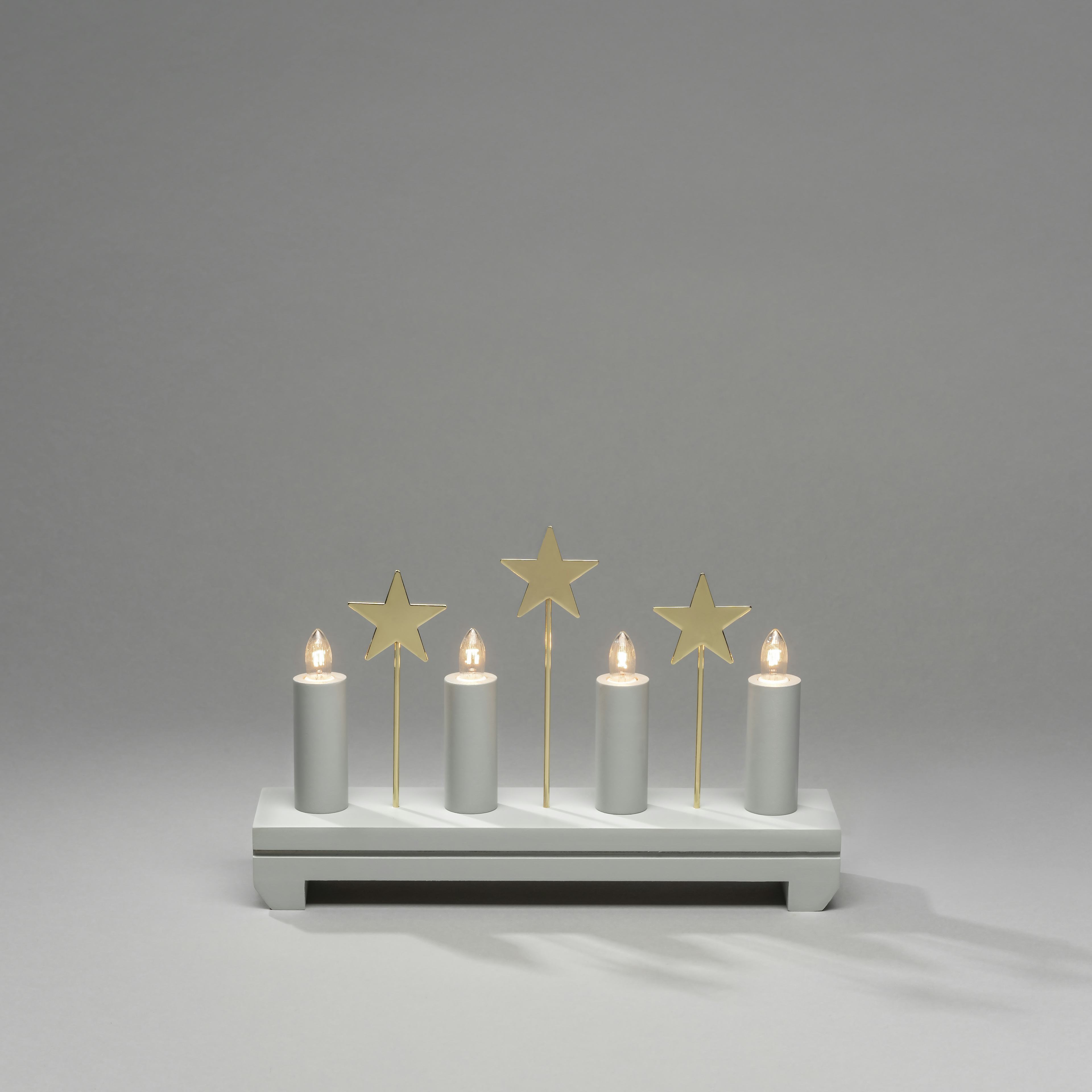 Adventsljusstake Gnosjö Konstsmide Stjärnor 4 L