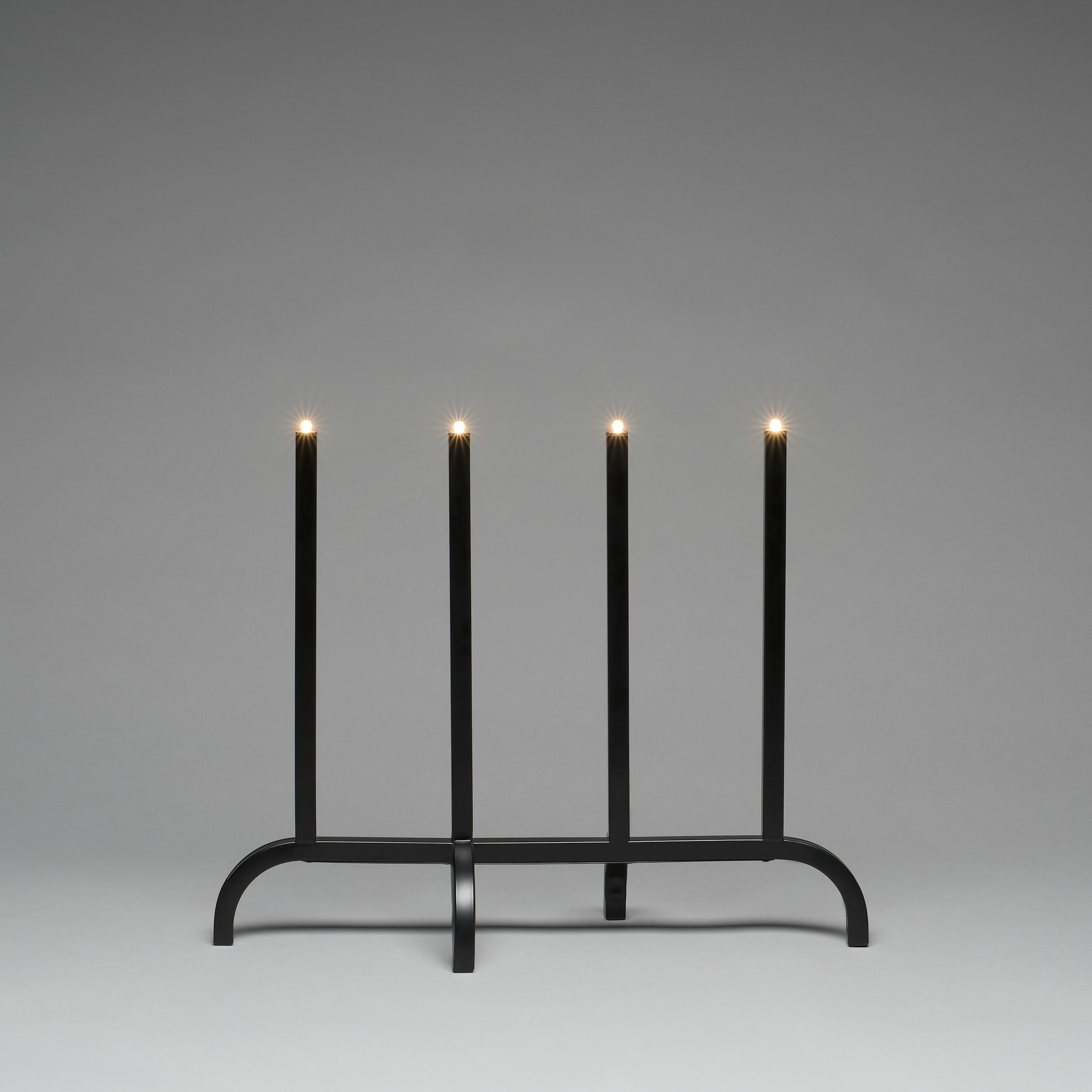 Adventsljusstake Gnosjö Konstsmide 4L Metall Svart