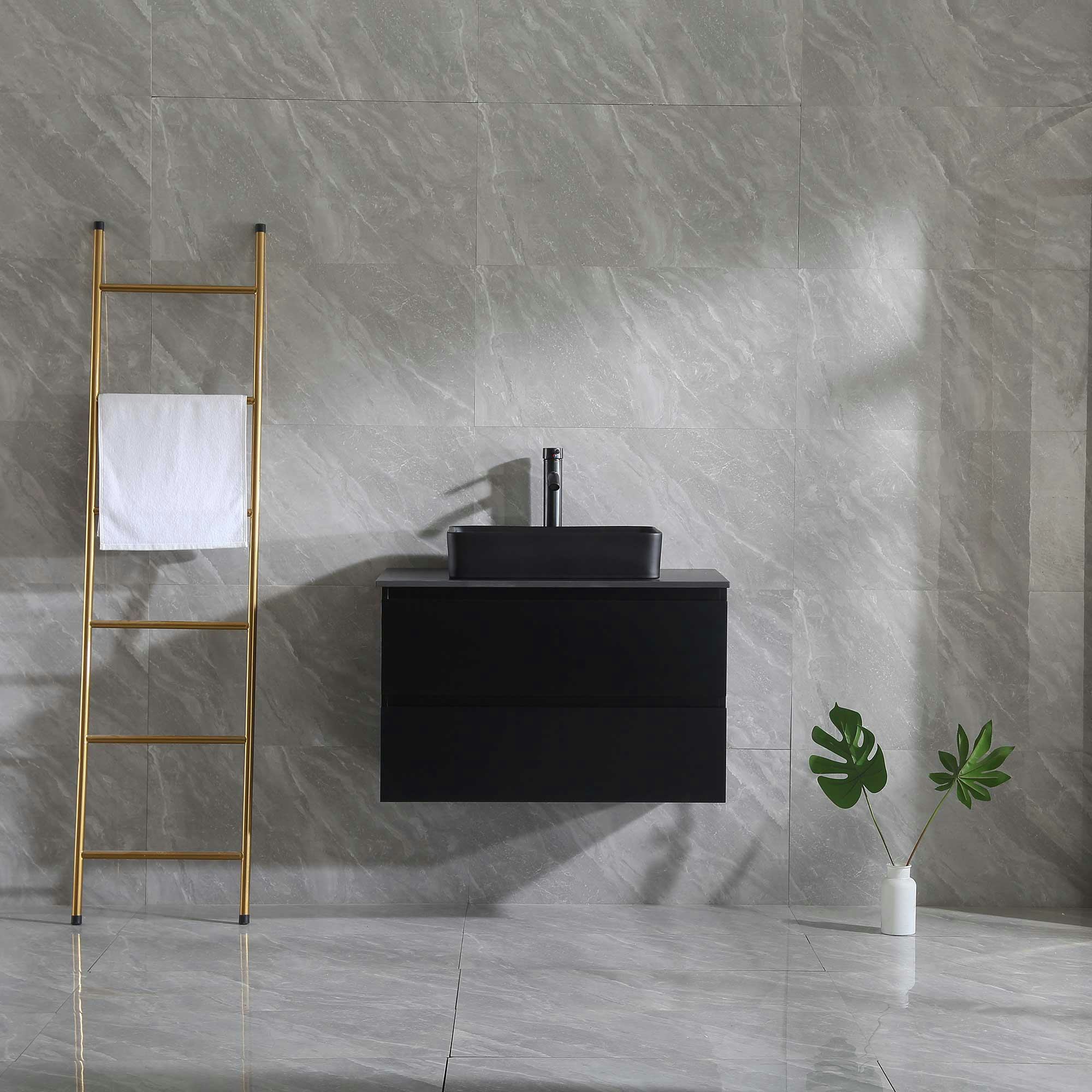 Tvättställsskåp Bathlife Extas Svart