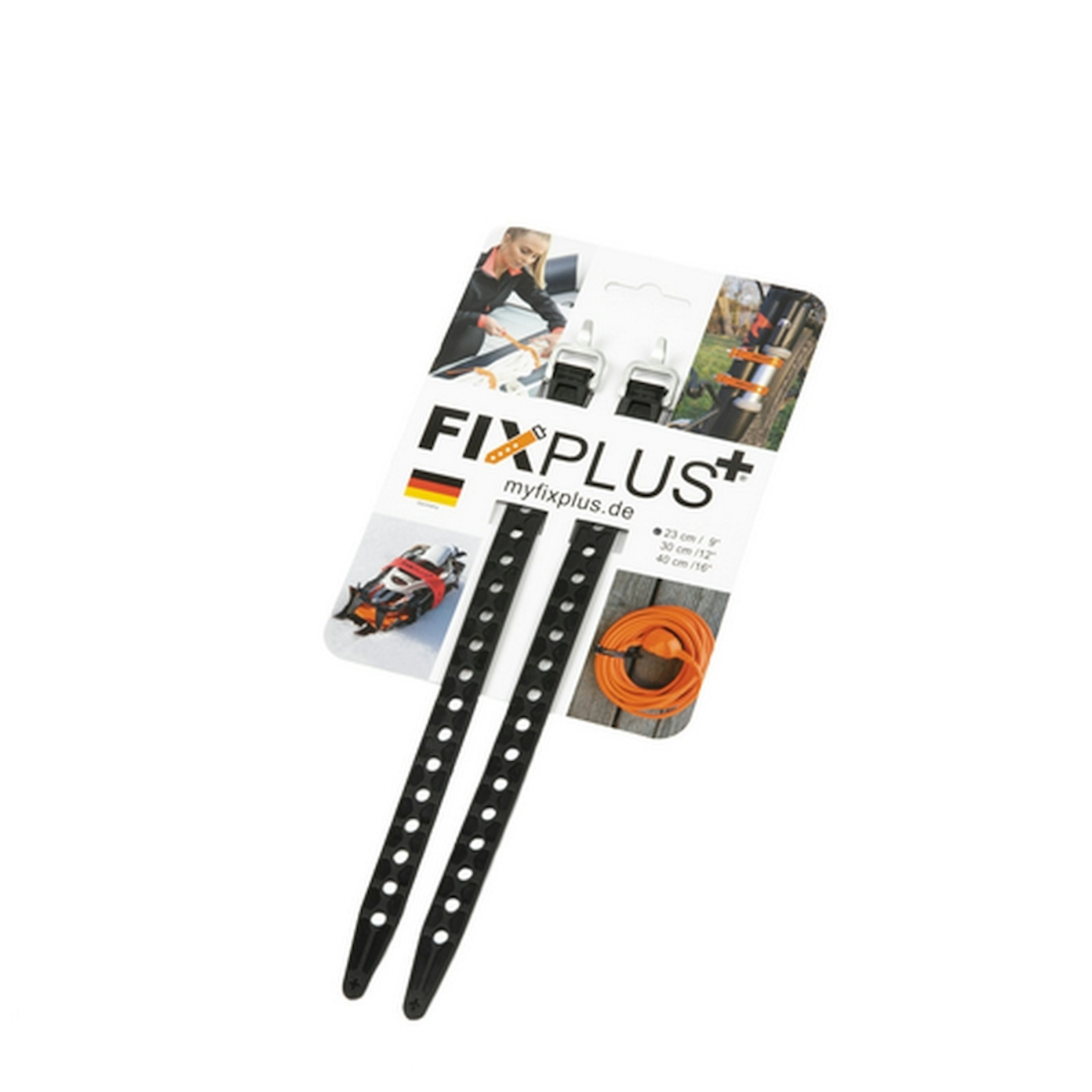 Spännband FixPlus Svart 23 cm 2-Pack
