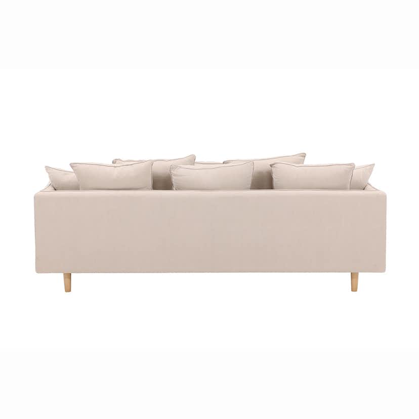 Soffa Vind Segelskären Beige 3-Sits med Tallben & Linnekuddar