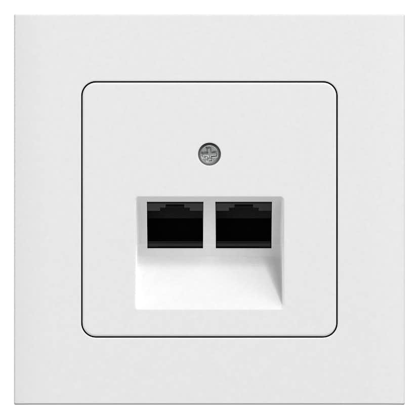 Data/Teleuttag Gelia 2xRJ45 Infälld