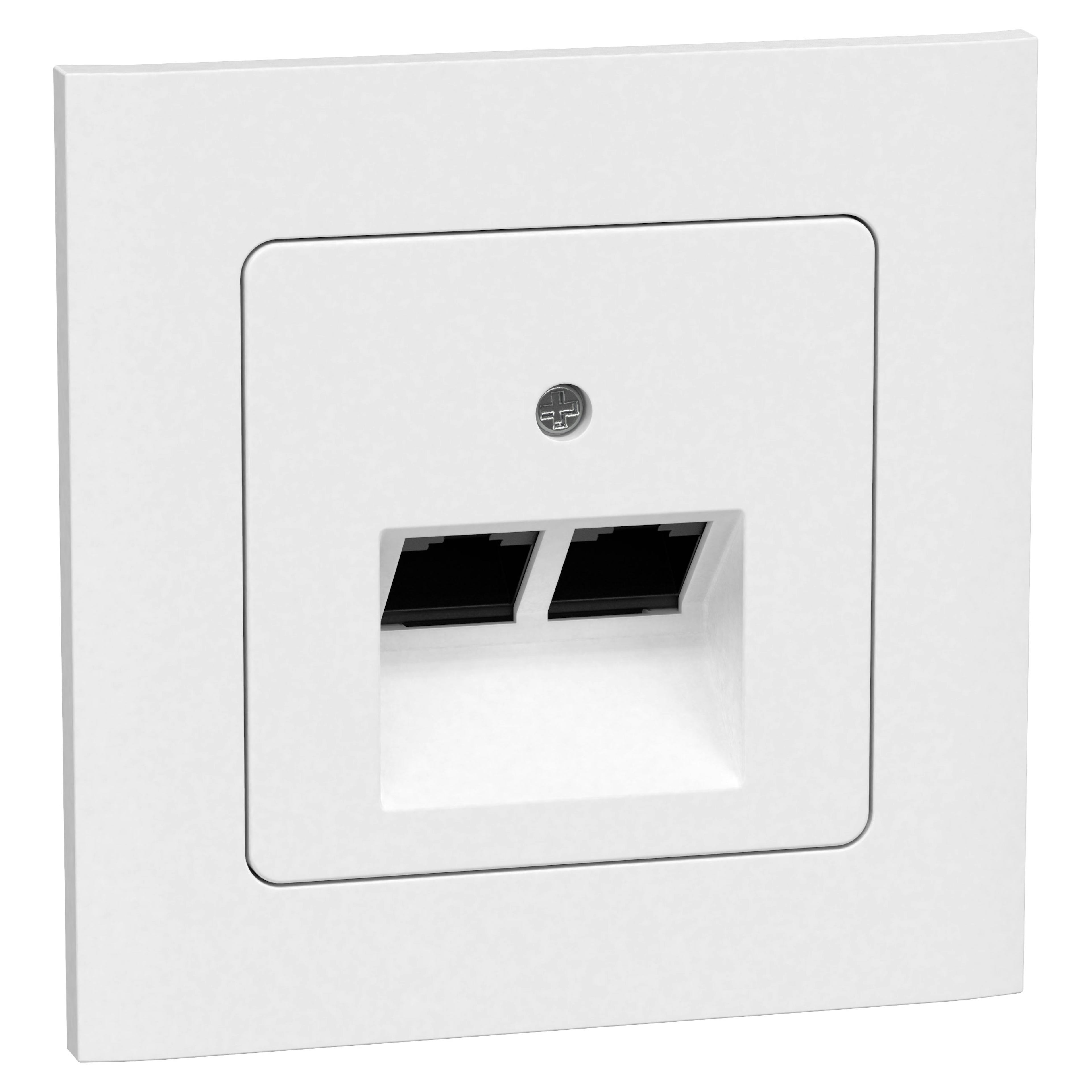 Data/Teleuttag Gelia 2xRJ45 Infälld