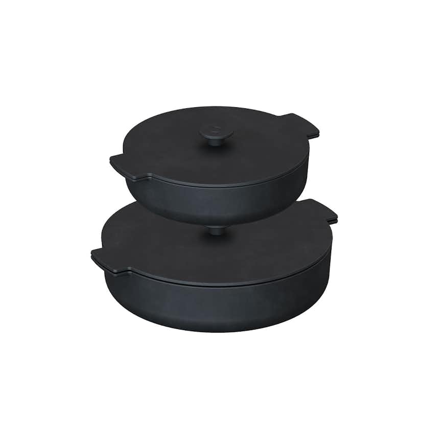 Gjutjärnsset OFYR Svarta Gjutgärnspannor 21/26 cm 2-pack