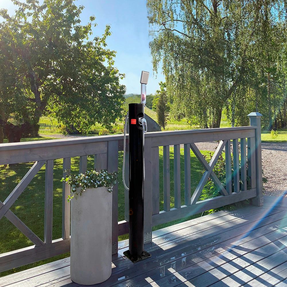 Utedusch Demerx Sunny 10 Light Soluppvärmd Trädgårdsdusch med Duschhantag