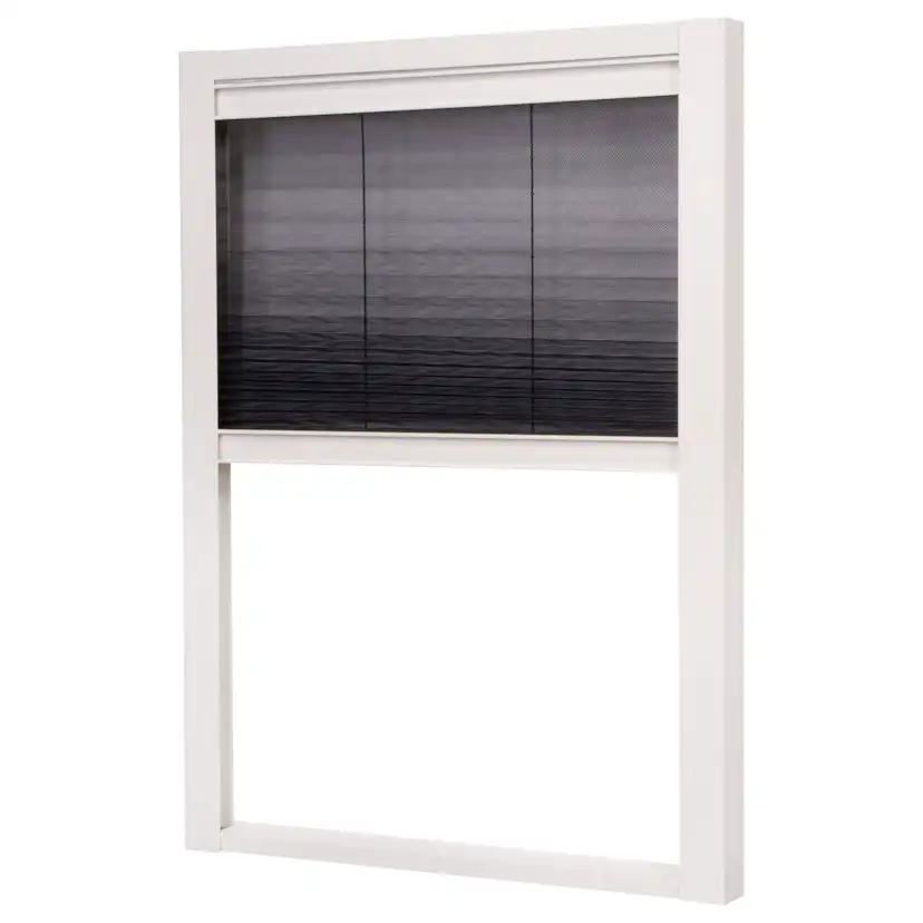 Insektsnät Lundbergs Plisserat Duo Fönster 1230X1600 mm Vit