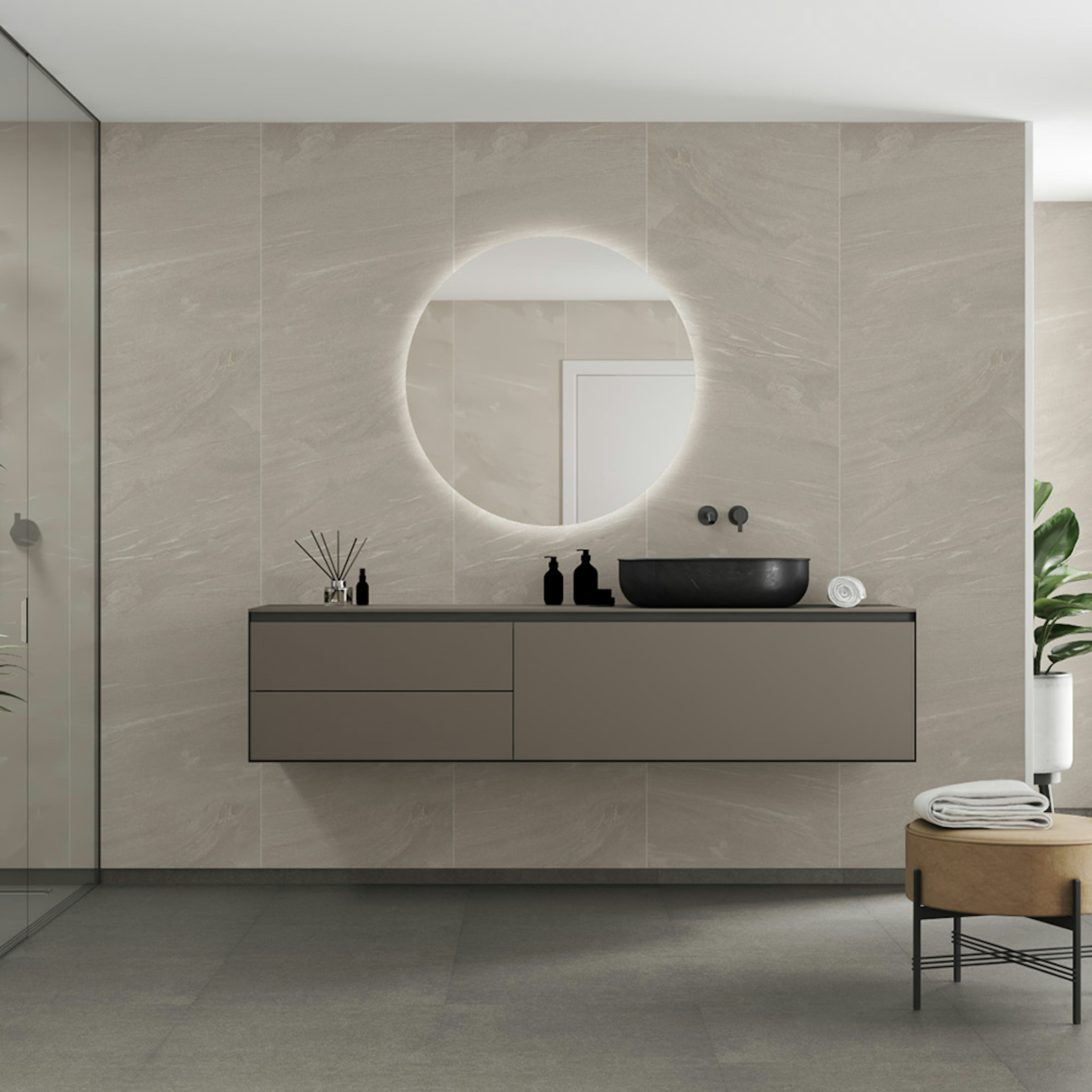 Våtrumsskiva Fibo 4008-M10 Beige Stone 10x620x2400 mm