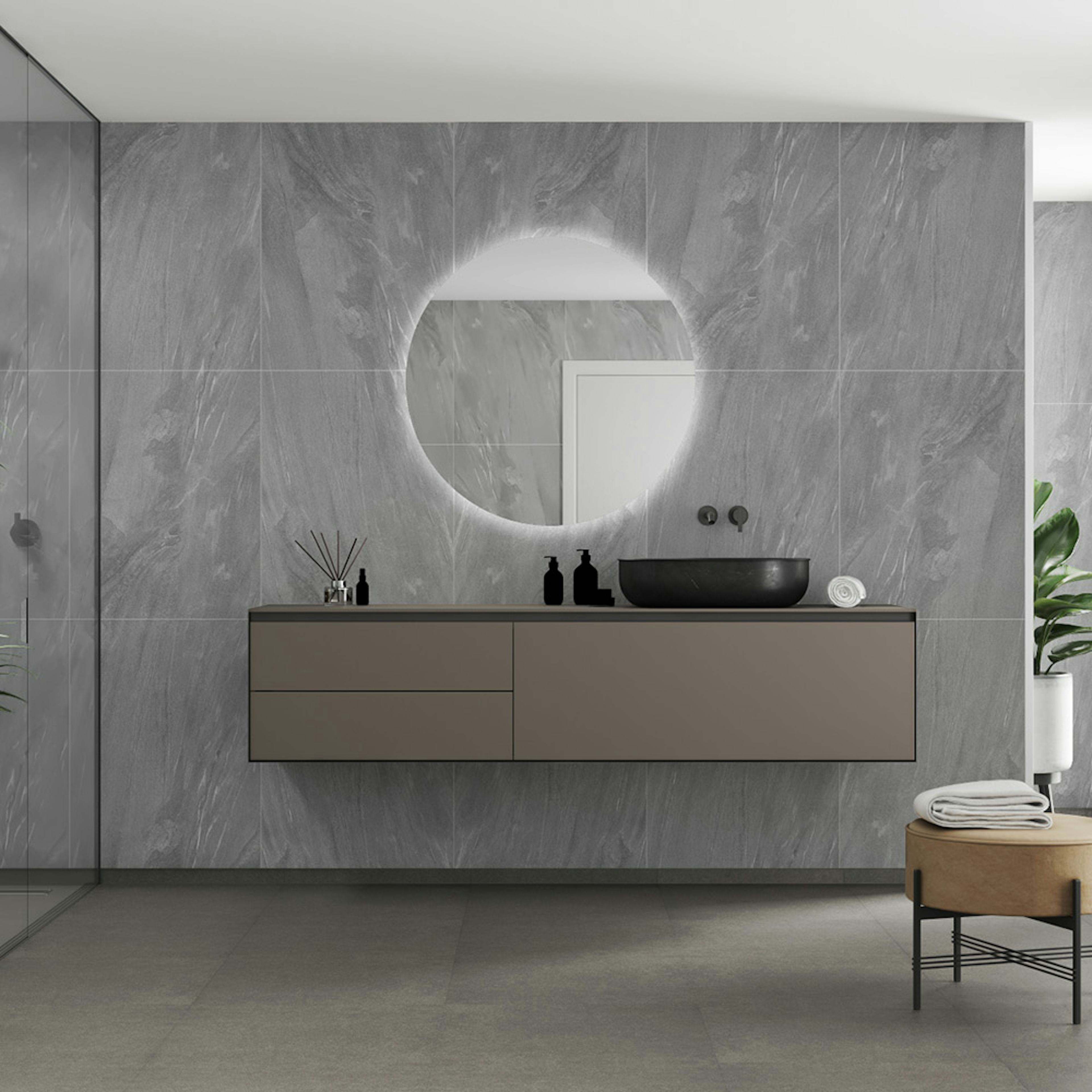 Våtrumsskiva Fibo 4009-M6080 Grey Stone 10x620x2400 mm