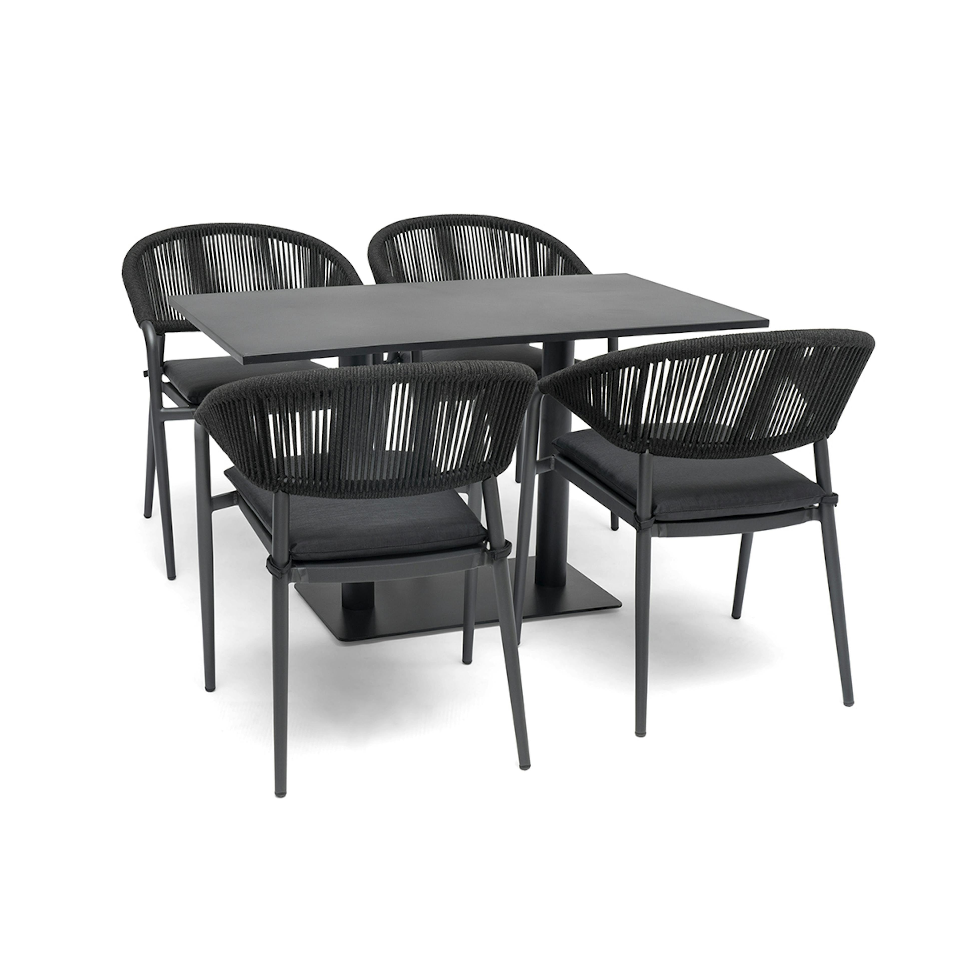 Caféset Hillerstorp Näsby med 4 st Ekeryd Trädgårdstolar