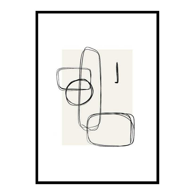 Poster Gallerix Abstract Brushed No1