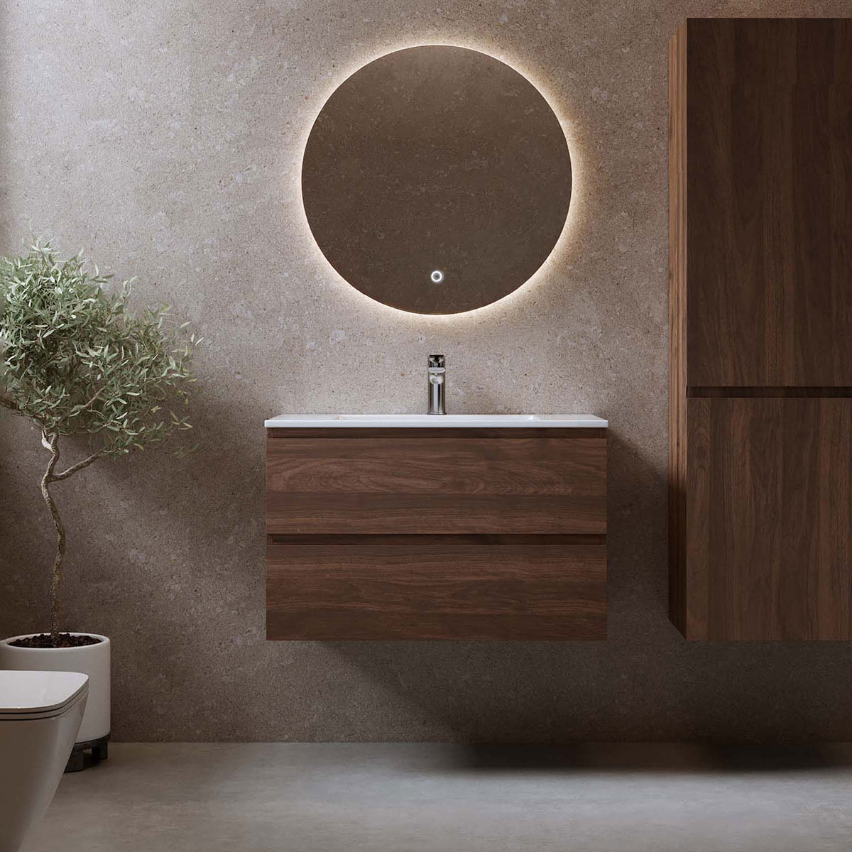 Tvättställsskåp Bathlife Eufori Valnöt