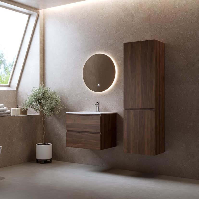 Sidoskåp Bathlife Eufori Valnöt