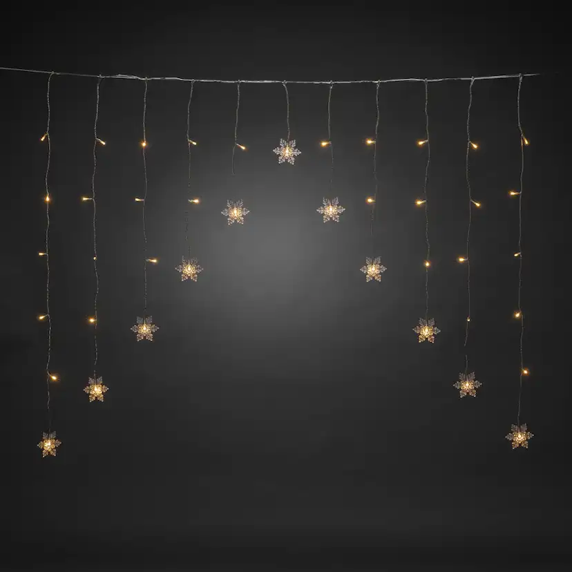 Gardinslinga Gnosjö Konstsmide Snöflingor