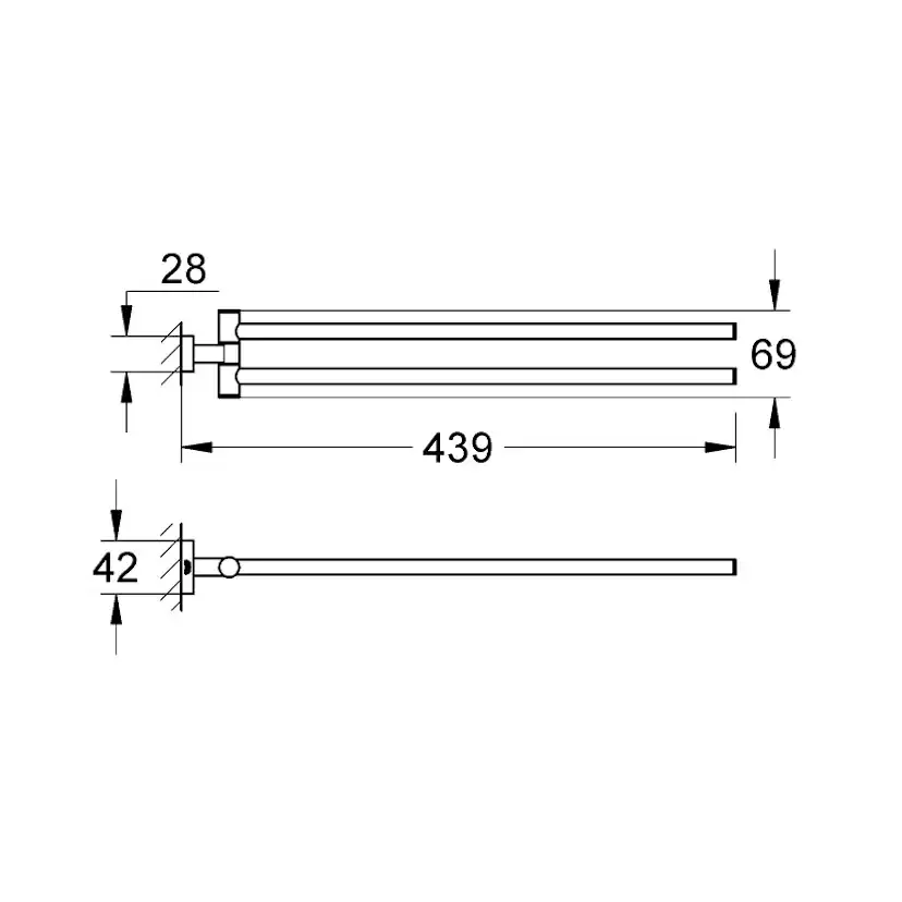 Handduksstång Grohe Essentials Cube 40624
