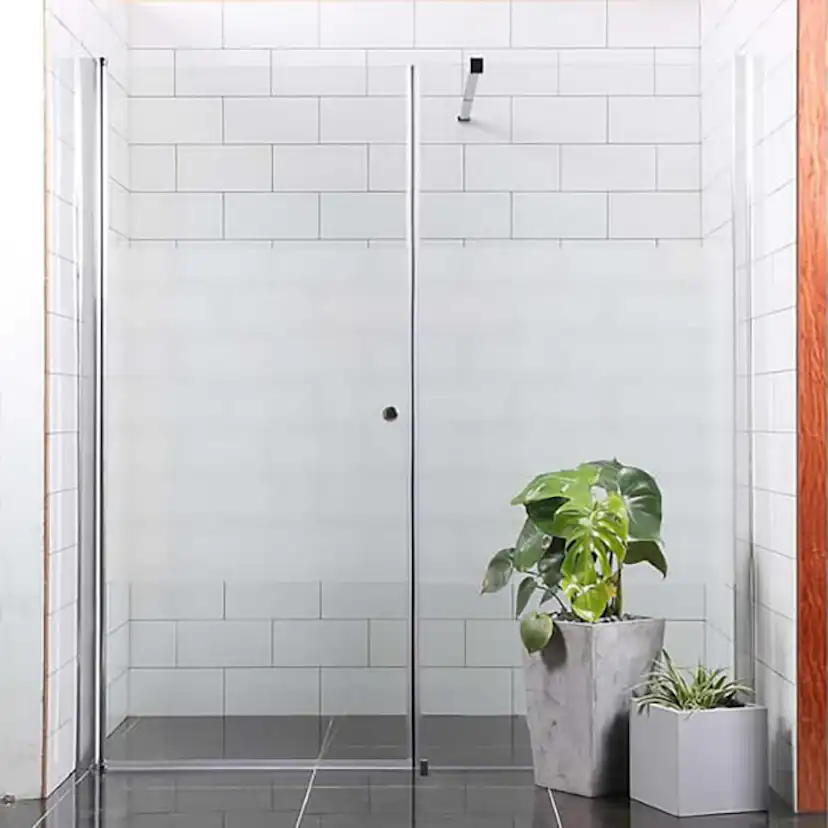 Duschdörr Bathlife Mångsidig Rak Vägg + Rak Dörr Mellan Vägg Delvis Frostat Glas