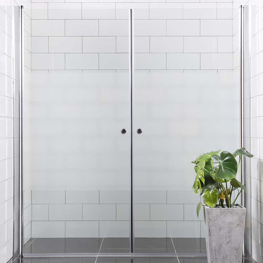 Duschdörr Bathlife Mångsidig Rak Dörr + Rak Dörr Mellan Vägg Delvis Frostat Glas