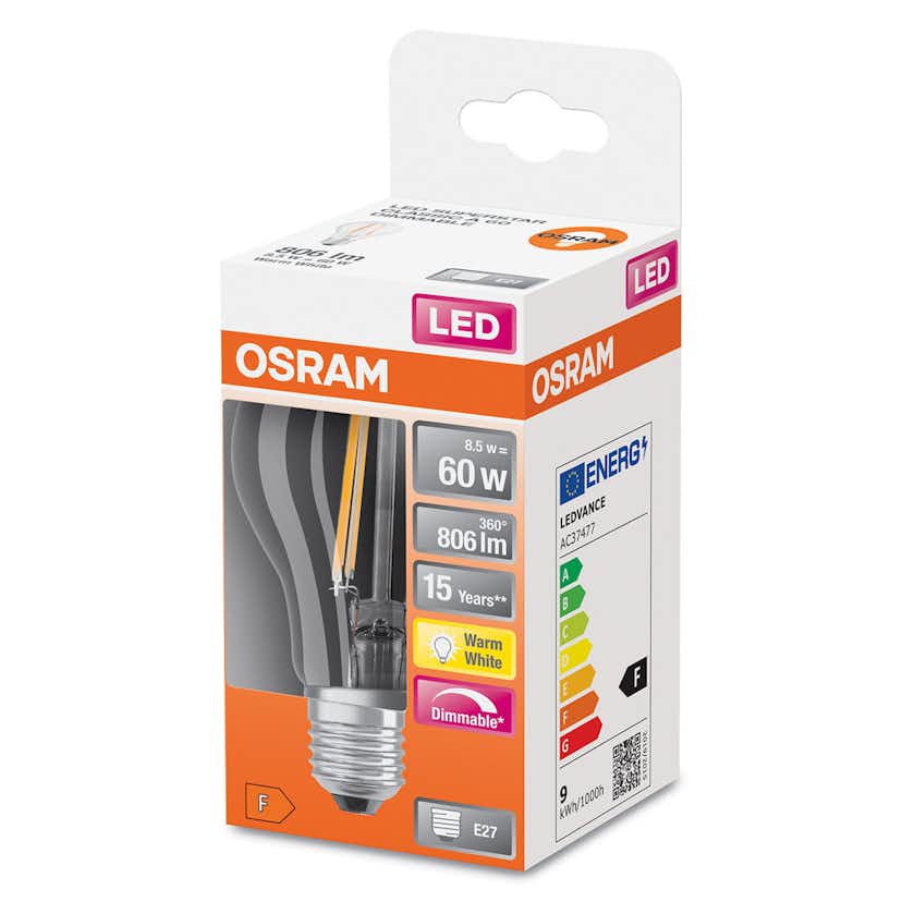 LED-Lampa Norm (60) E27 Dim 827 Cl A Osram