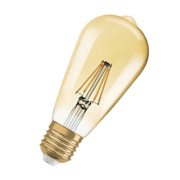 LED-Lampa Osram Retro Edison (35)824 E27 Klar Gold 4W