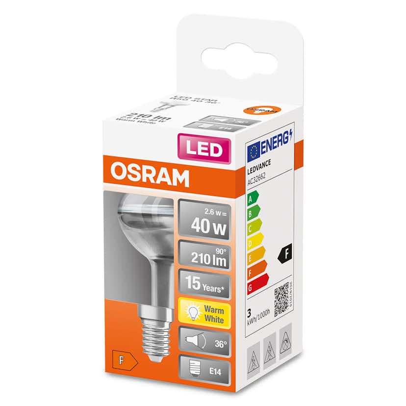 LED-Lampa Osram R50 (40) E14 36gr 827