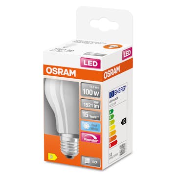 LED-Lampa Osram Normal (100) E27 Dim Matt 840 Cl A
