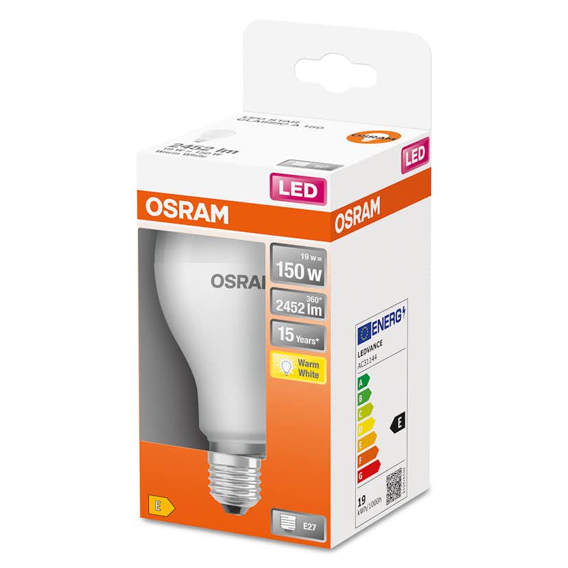 LED-Lampa Osram Normal (150) E27 Matt 827 Cl A 19