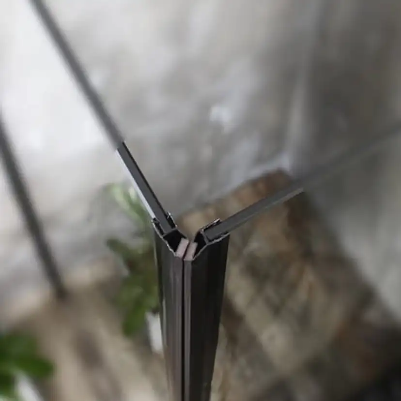 Duschhörn Bathlife Mångsidig Rak Vägg Klarglas + Rak Dörr Svart