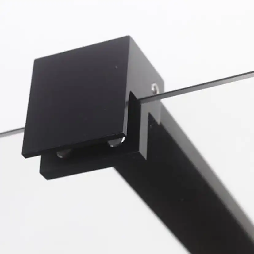 Duschhörn Bathlife Mångsidig Rak Vägg Klarglas + Rak Dörr Svart