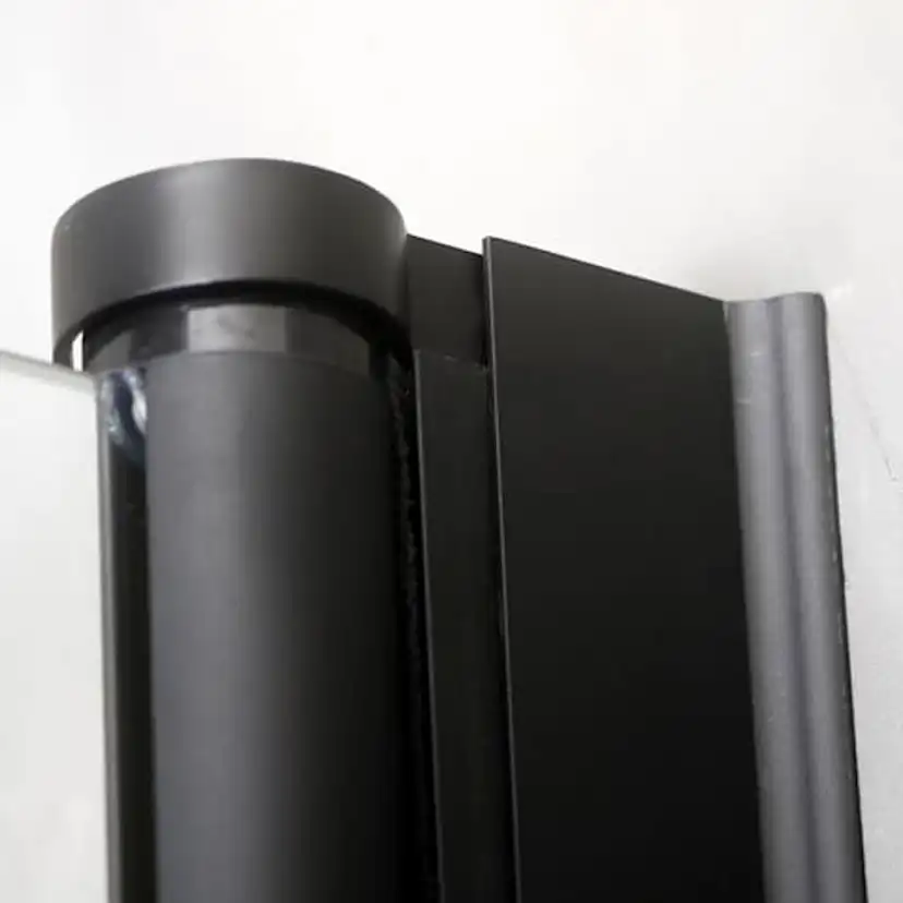 Duschhörn Bathlife Mångsidig Rak Vägg Klarglas + Rak Dörr Svart