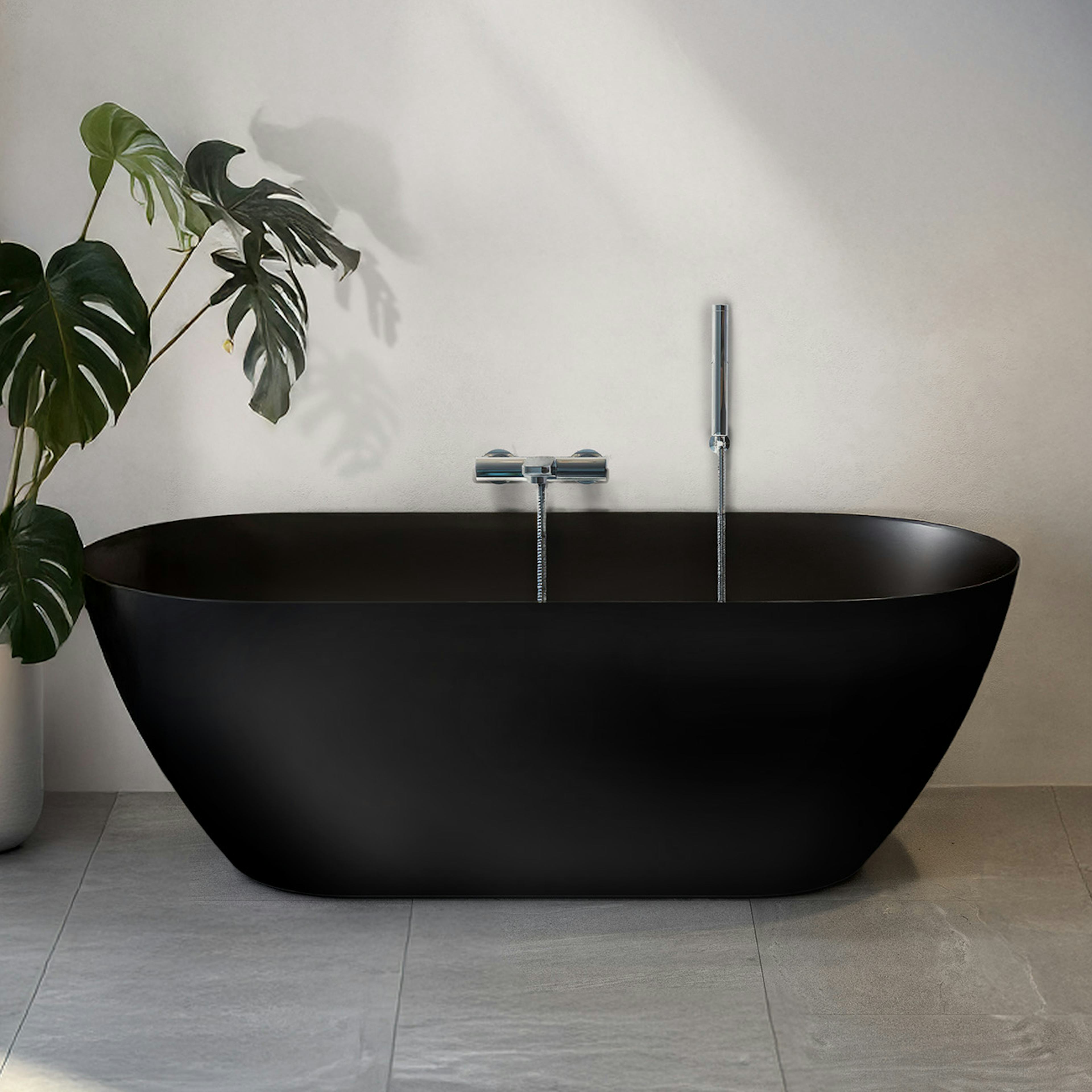 Badkar Bathlife Stillsam Mattsvart