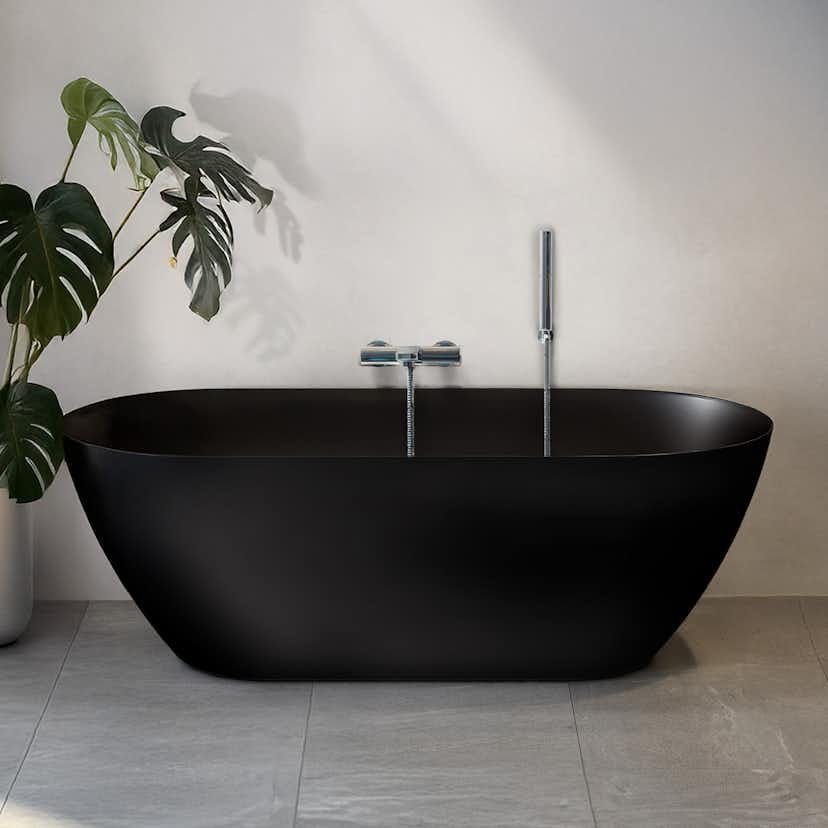 Badkar Bathlife Stillsam Mattsvart