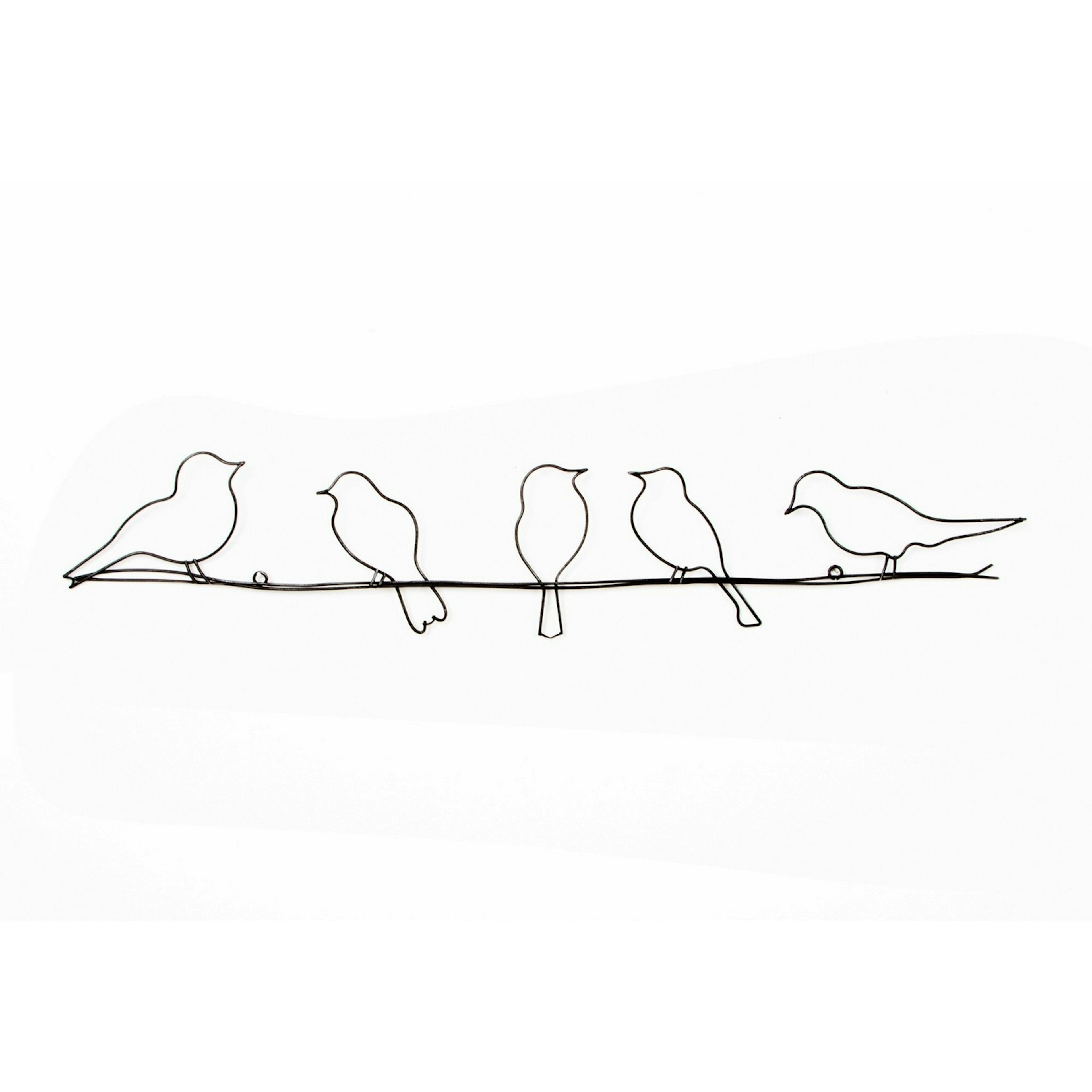 Metallkonst Art for the Home Birds on a Wire