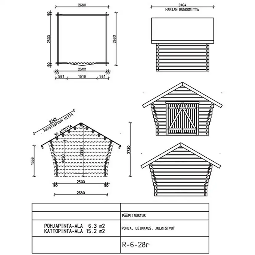 Timmerlada LP Garden R6 Glesa Väggar 6,3 m2
