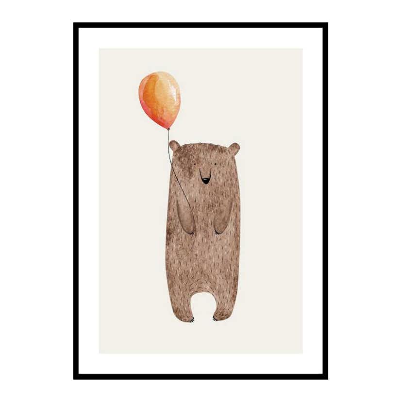 Poster Gallerix Bear With Balloon