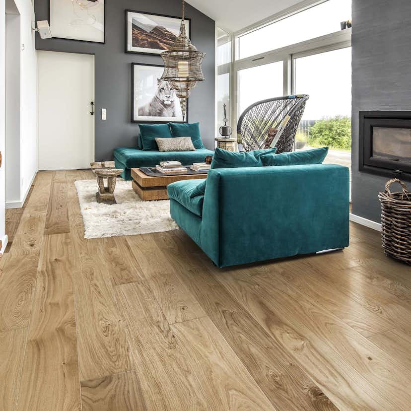 Parkettgolv Kährs Cornwall Mattlackad Borstad Ek 1-stav