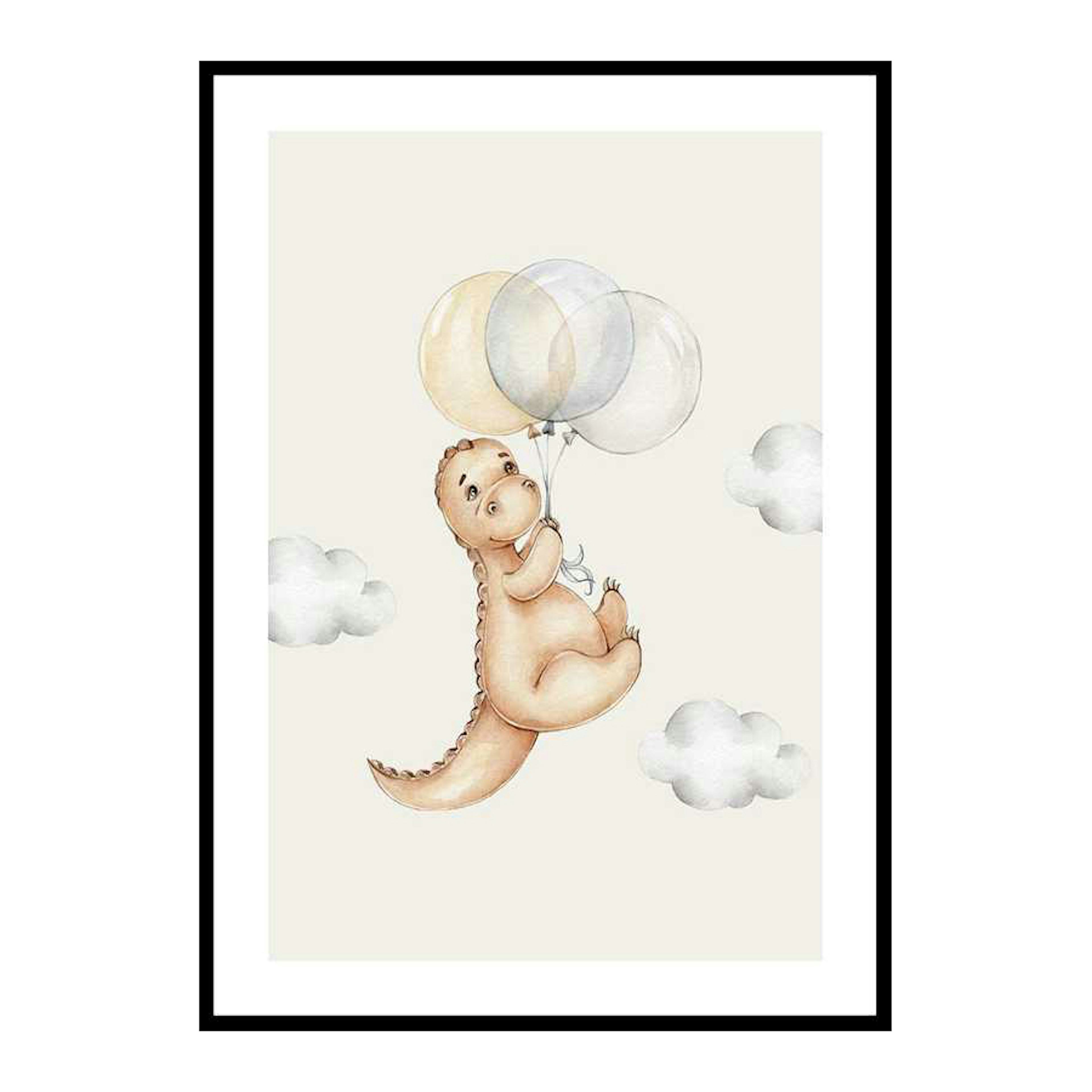 Poster Gallerix Dino With Balloons