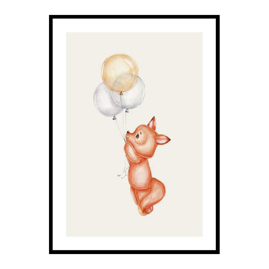 Poster Gallerix Fox With Balloons