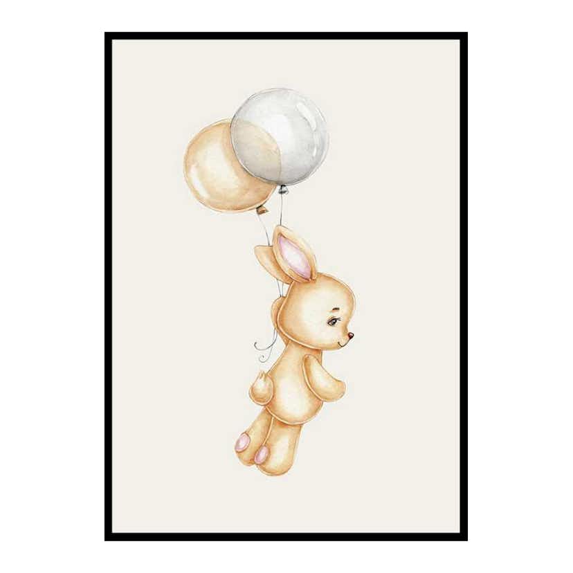 Poster Gallerix Bunny With Balloons