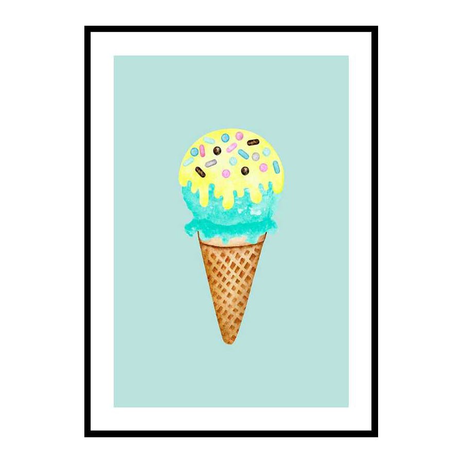 Poster Gallerix Ice Cream In Blue