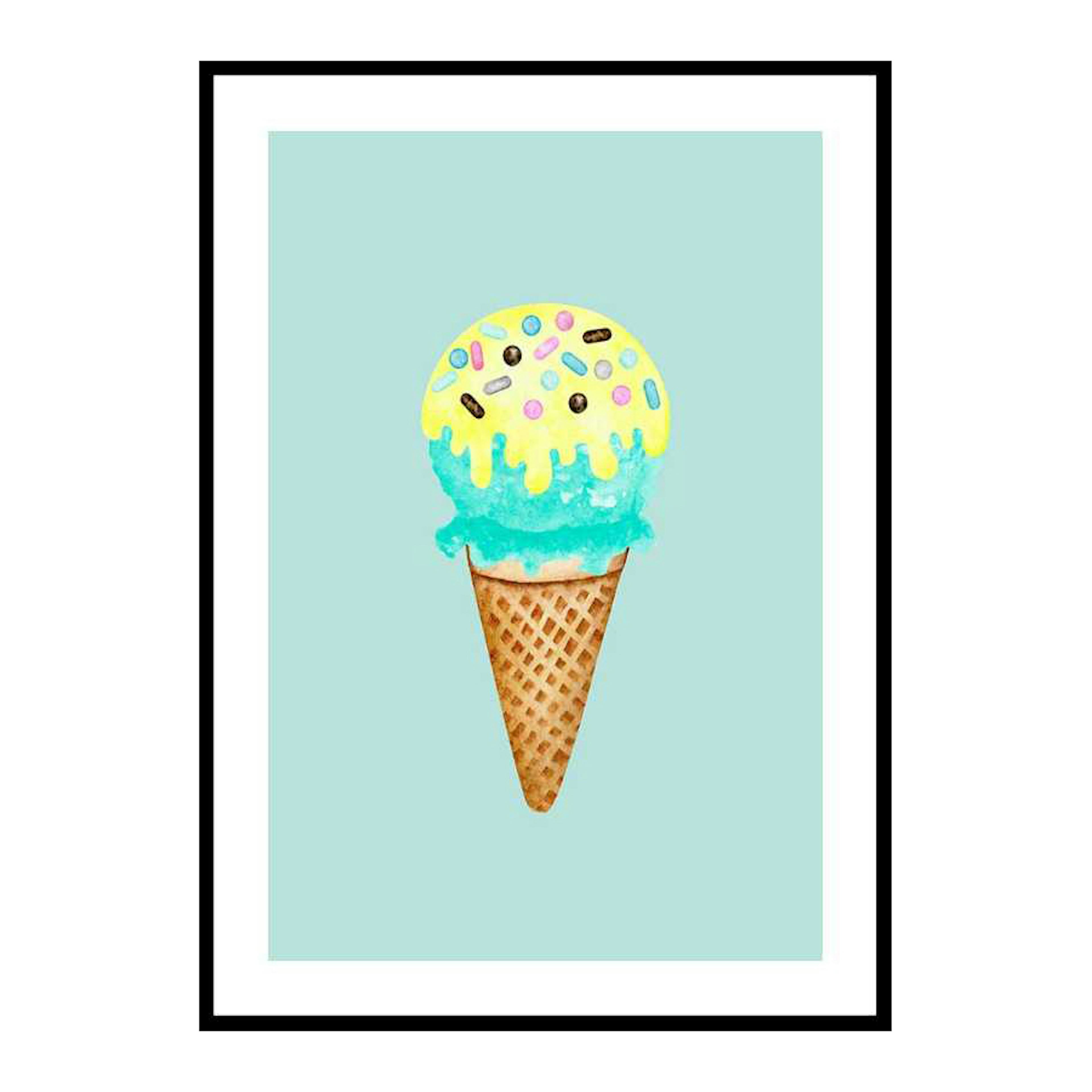 Poster Gallerix Ice Cream In Blue