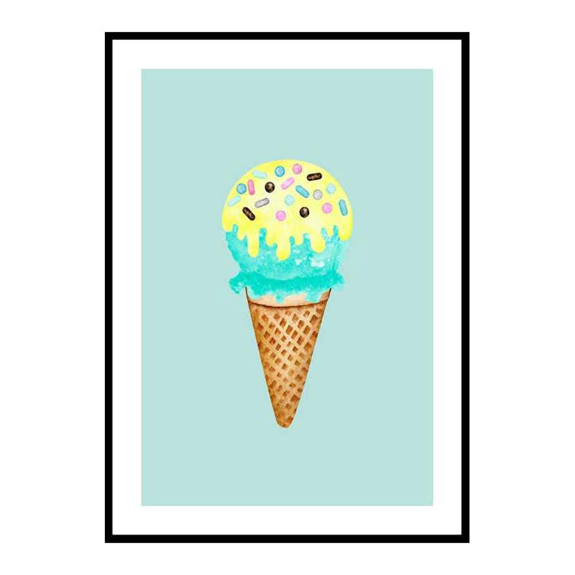 Poster Gallerix Ice Cream In Blue