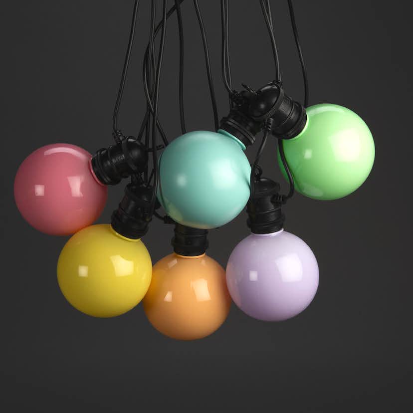 Ljusslinga Gnosjö Konstsmide E27 10 Färgade