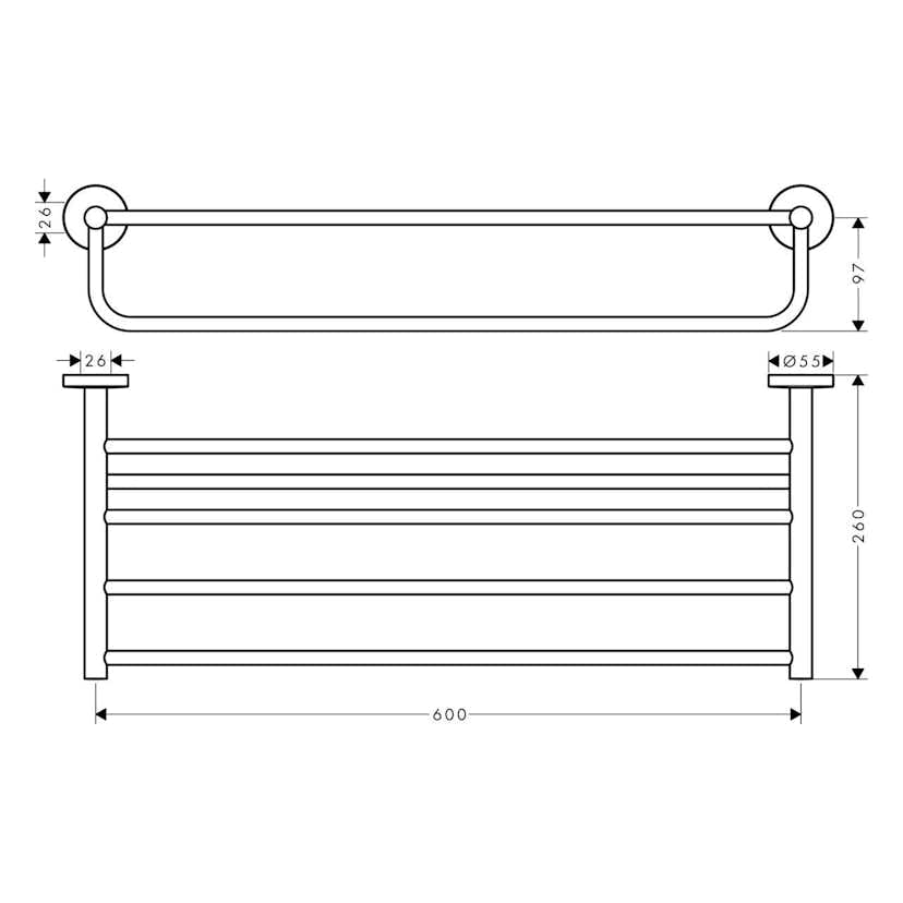 Handdukshylla Hansgrohe Logis