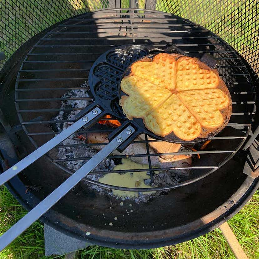 Våffeljärn Sunwind Bakelse Gjutjärn för Öppen Eld & Utomhusbruk