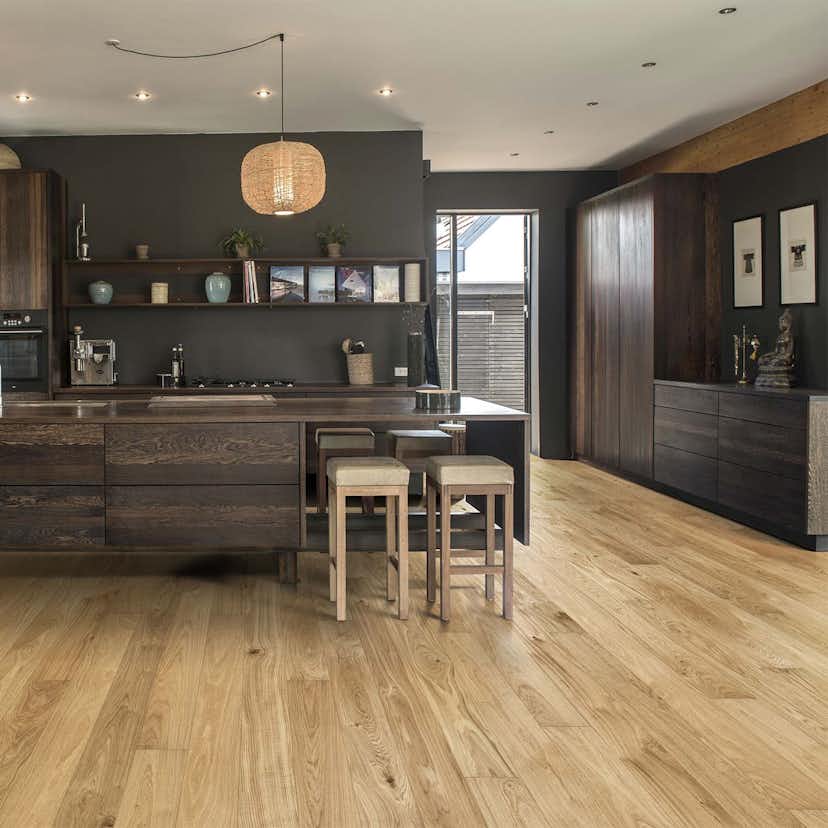 Parkettgolv Kährs Cornwall Mattlackad Borstad Ek 1-stav