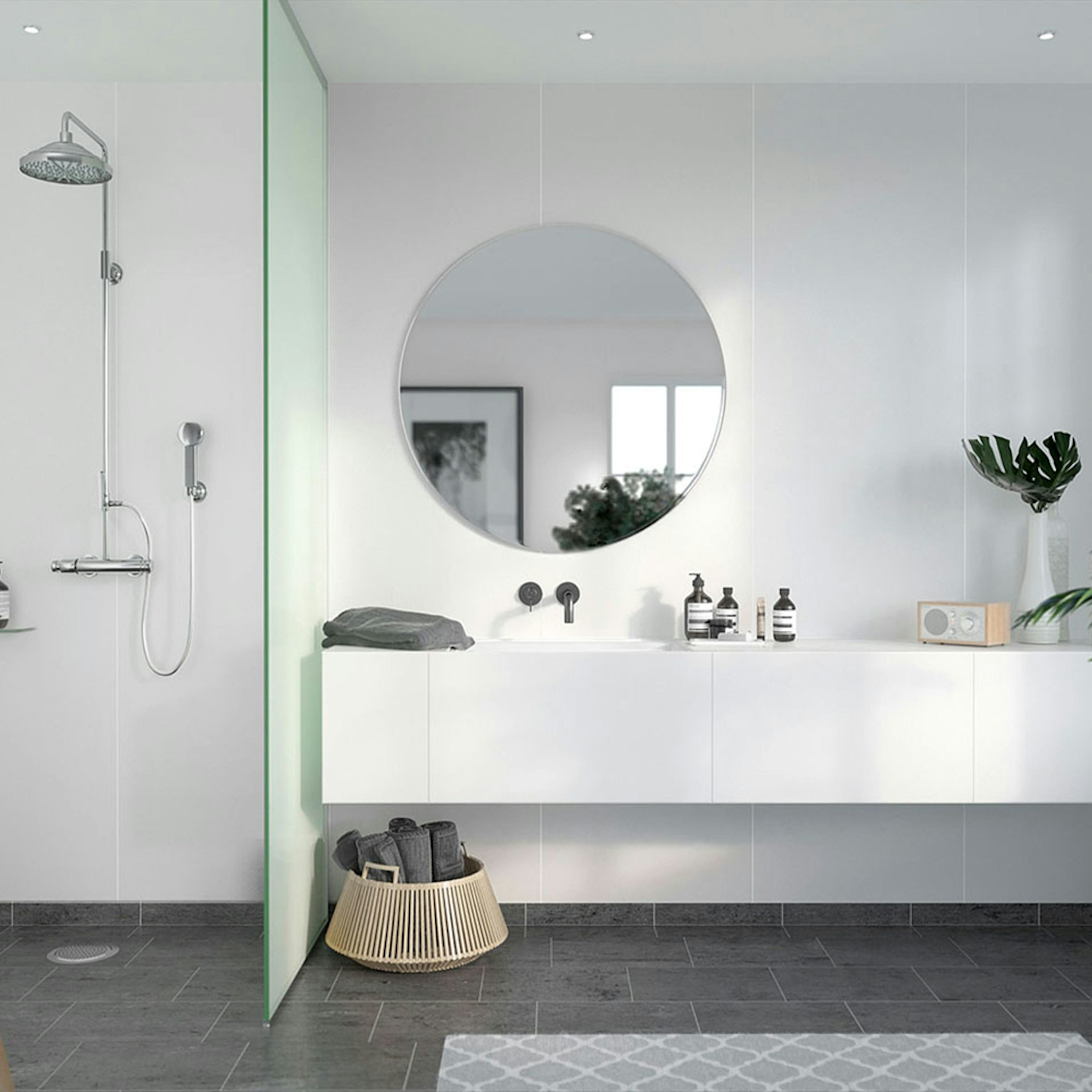 Våtrumsskiva Fibo Rhodos White 1091-M10 S