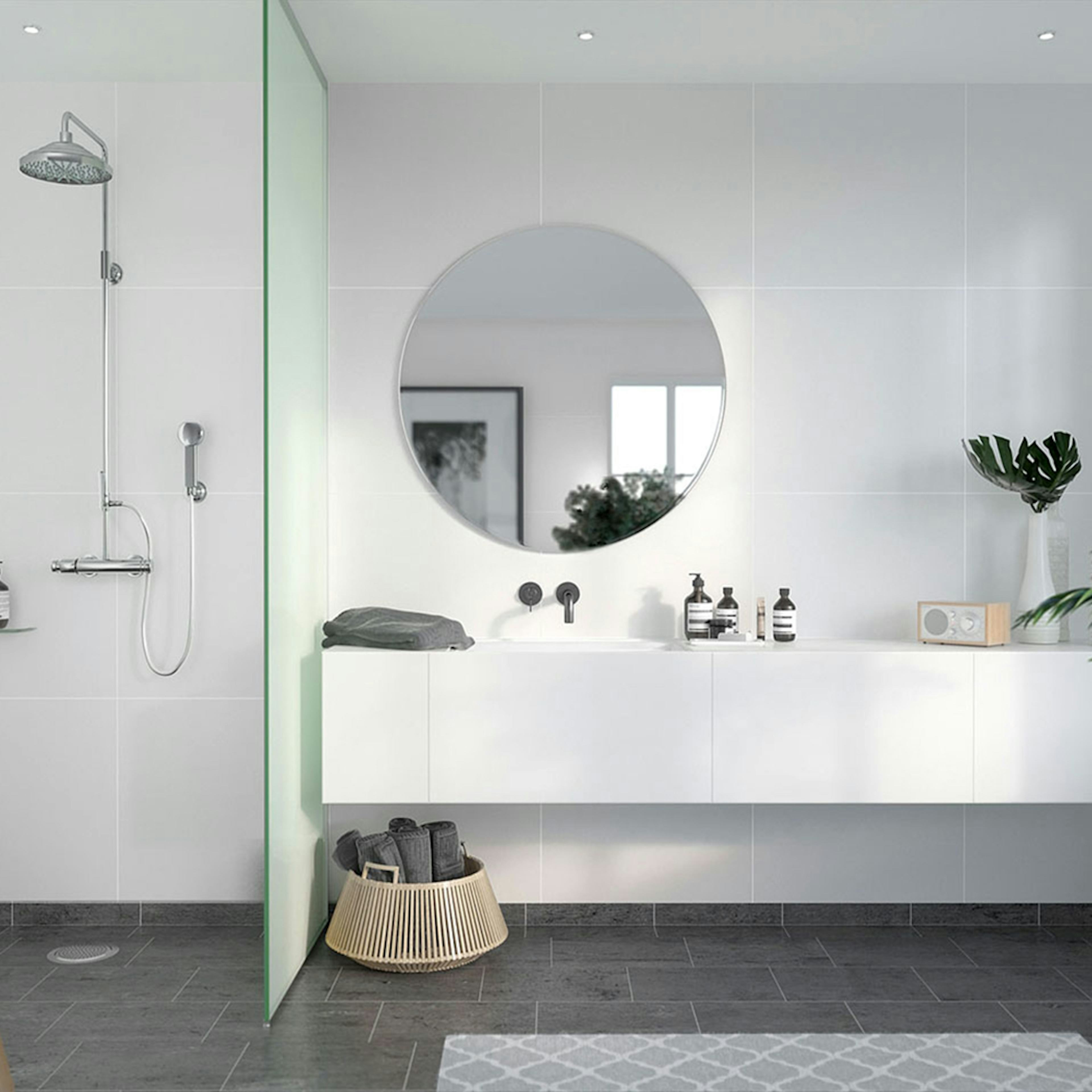 Våtrumsskiva Fibo Rhodos White 1091-M6060 S