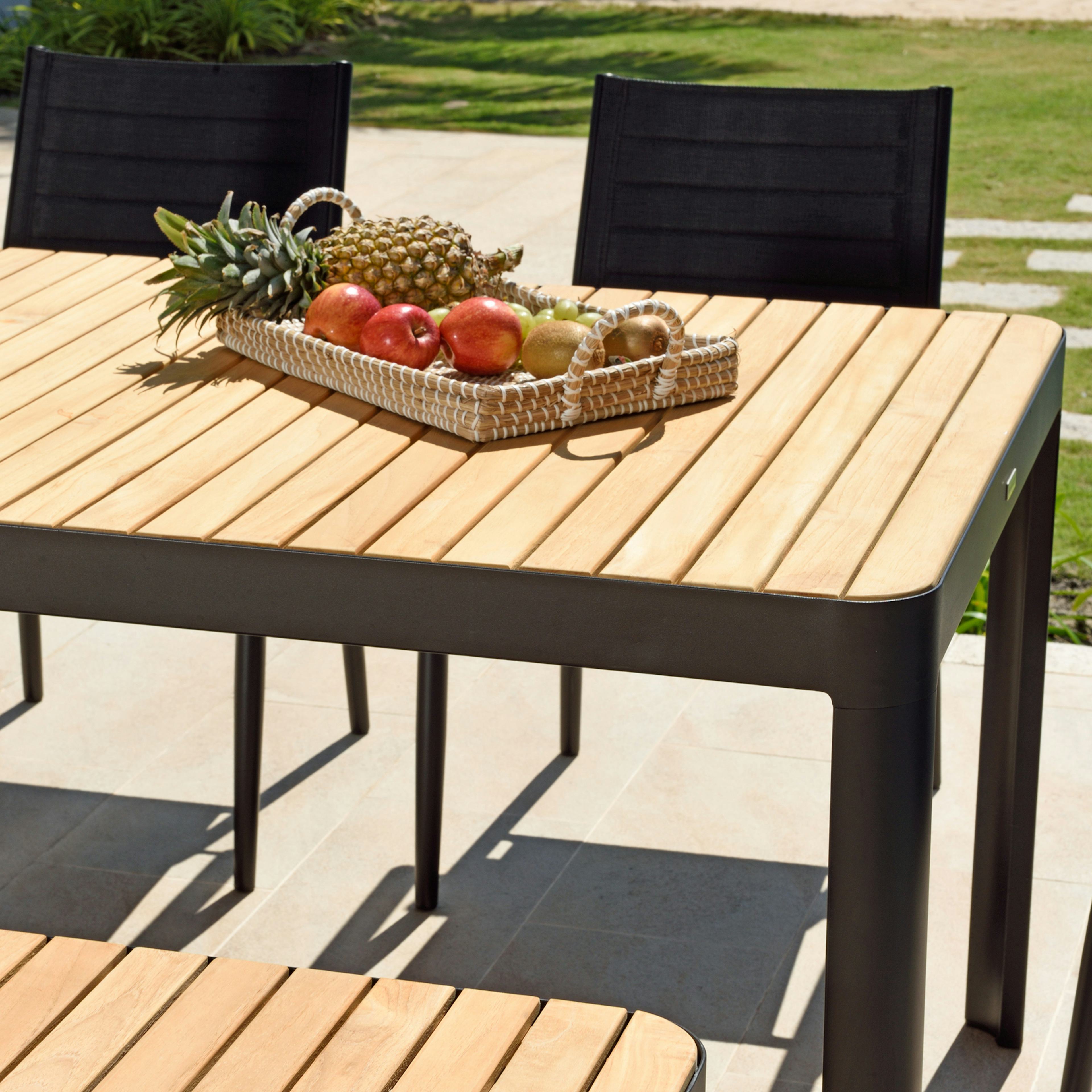 Matgrupp LifestyleGarden Portals 210 cm med 5 Lite Stolar och Bänk