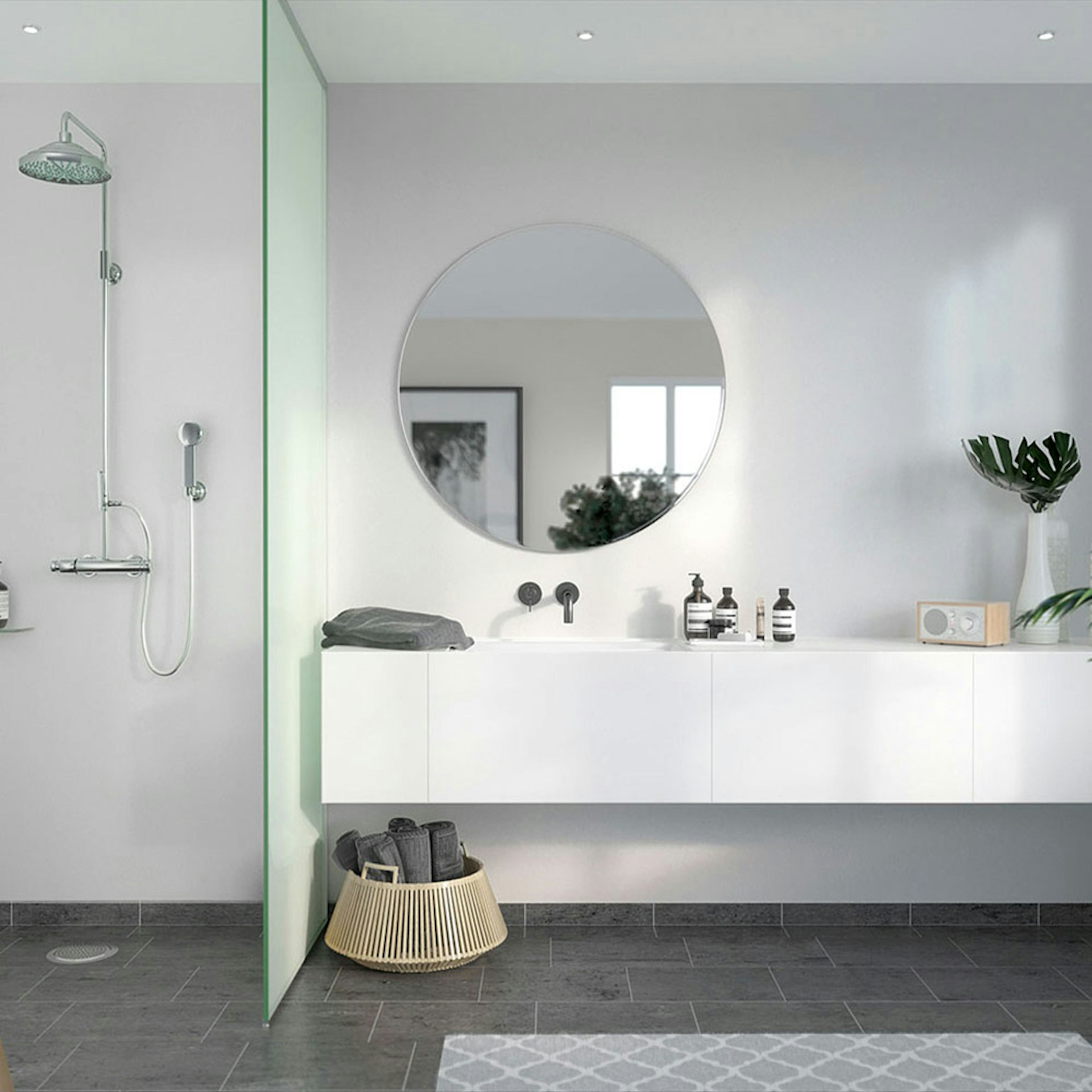 Våtrumsskiva Fibo White 2094-L00 S